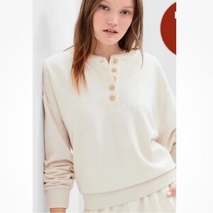 GAP Vintage Soft Henley Sweatshirt